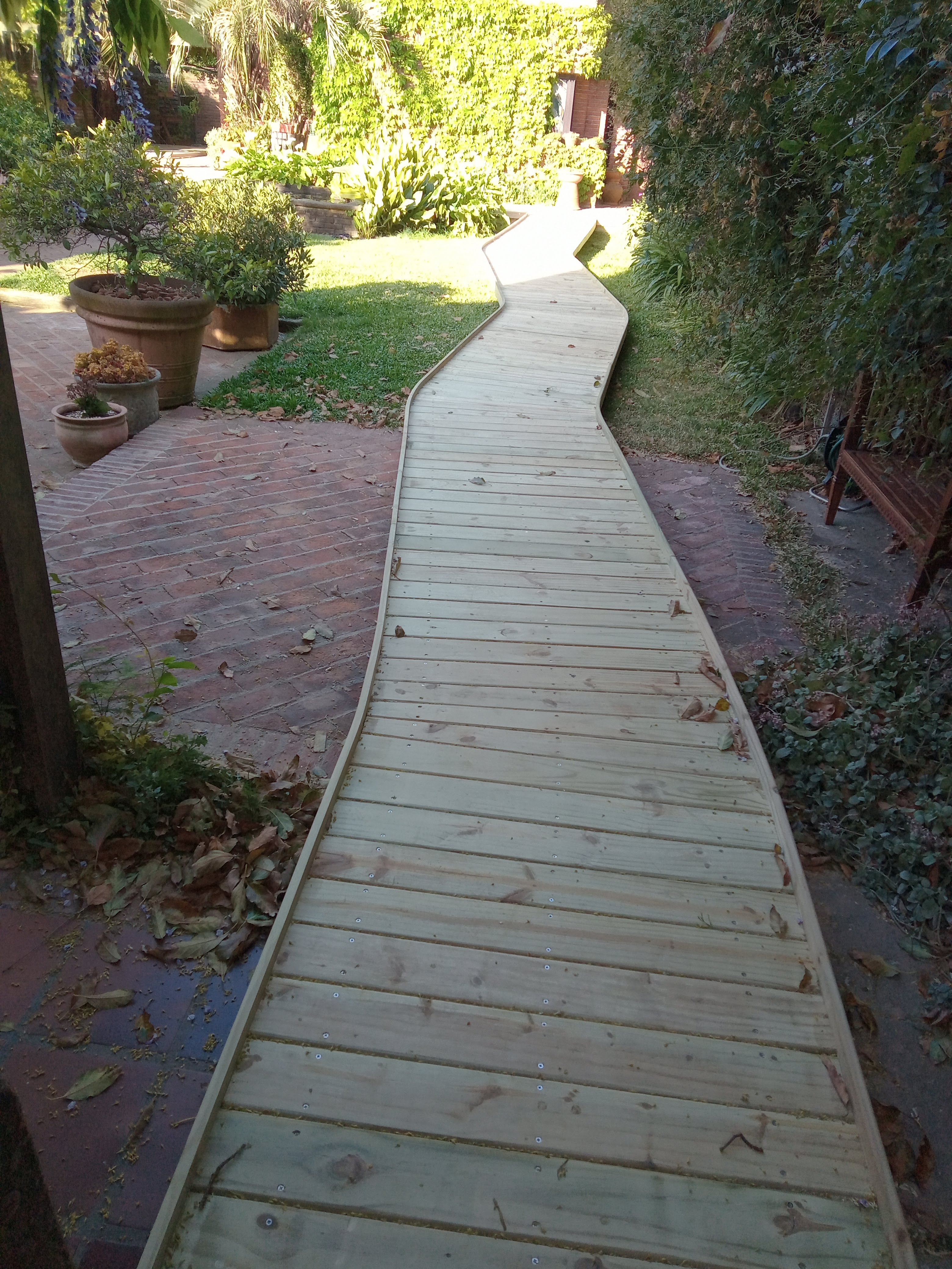 Piso de madera exterior